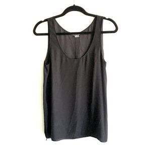 VINCE Silk Sleeveless Blouse Tank Top Black M